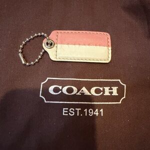 Coach White and Pink Hang Tag